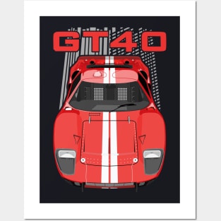 Ford GT40-red Posters and Art